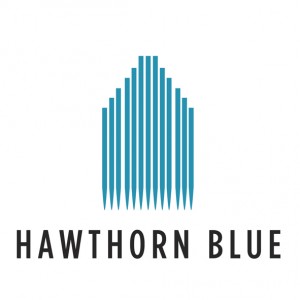 Small Hawthorn blue logo